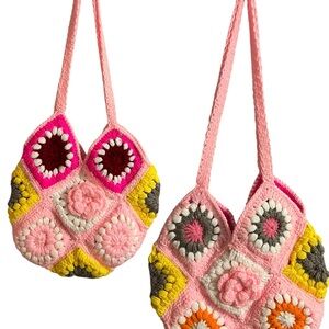 Colorful Crochet Women's Bag